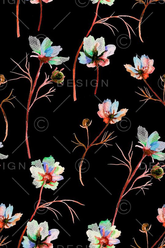 手绘印花花型图片
