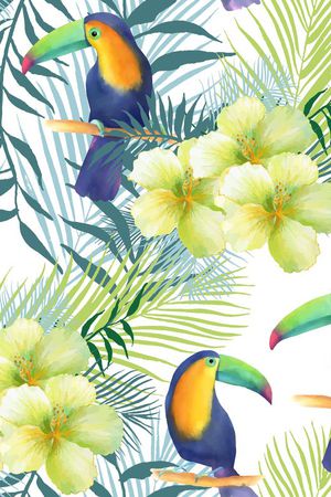tropical印花花型图片