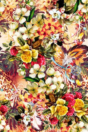 乱花印花花型图片