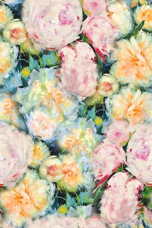 油画花卉印花花型图片