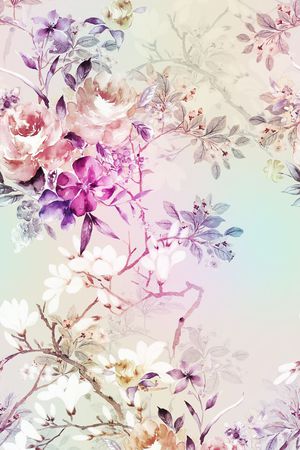 竹叶印花花型图片