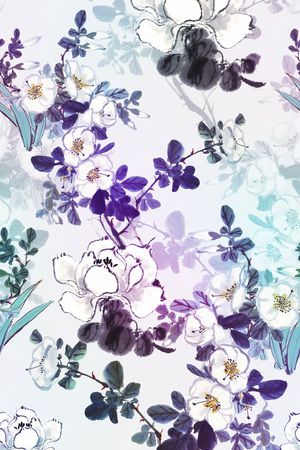 兰花印花花型图片