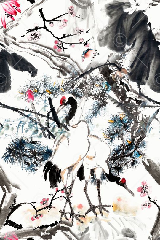 中国风印花花型图片