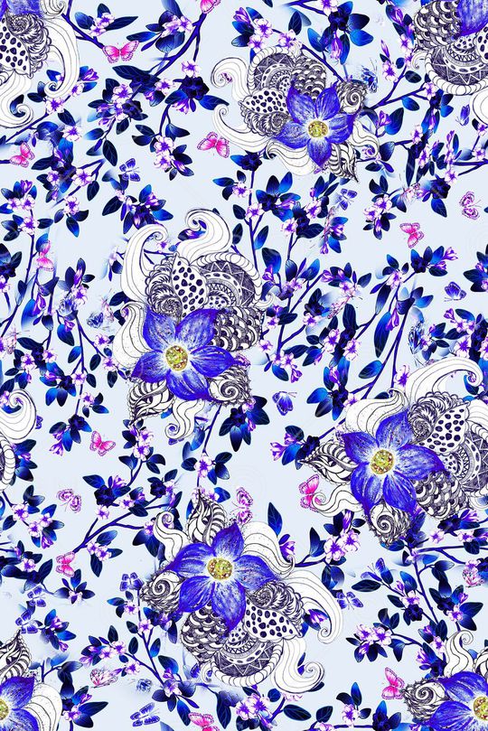 小碎花印花花型图片