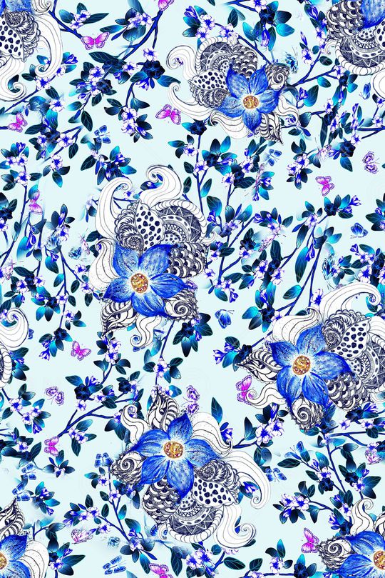 小碎花印花花型图片