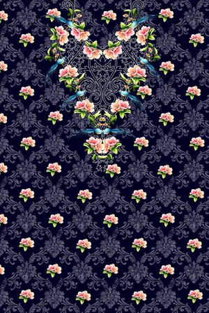 花卉水彩花刺绣花印花花型图片