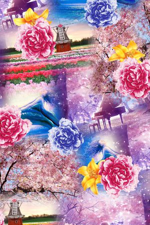 抽象印花花型图片