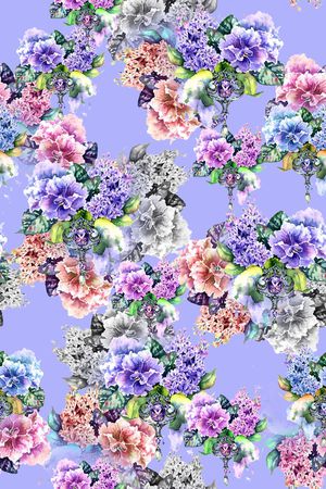 花卉印花花型图片