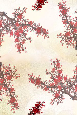 梅花印花花型图片