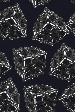 抽象3D几何金属数码印花印花花型图片