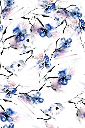 水墨印花花型图片