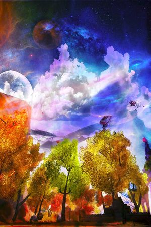 天空印花花型图片