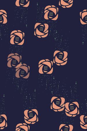 玫瑰花卉印花花型图片