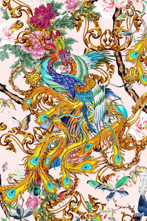 中国风印花花型图片
