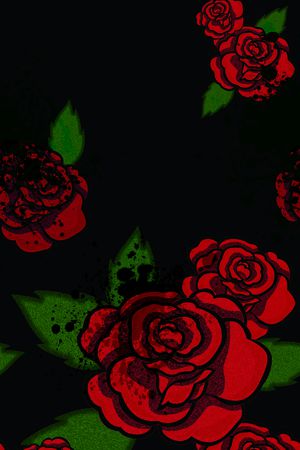 玫瑰印花花型图片
