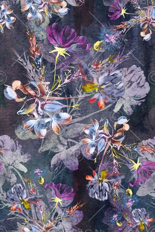水墨印花花型图片