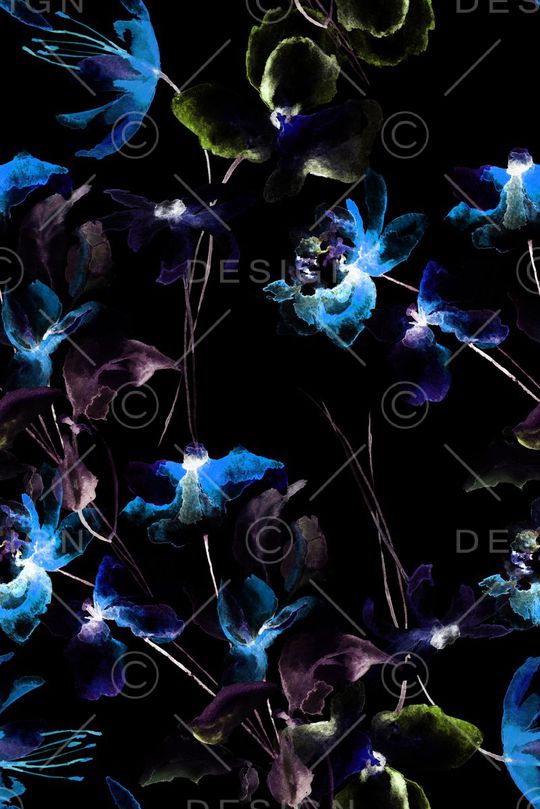 手绘印花花型图片