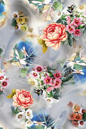 花卉印花花型图片