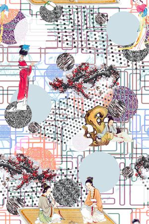 中国风印花花型图片