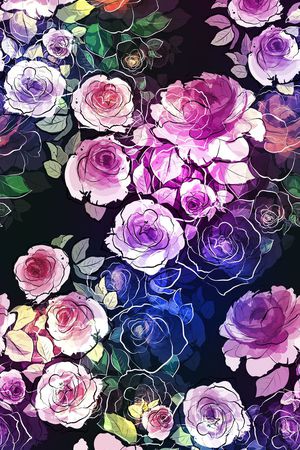 大花印花花型图片