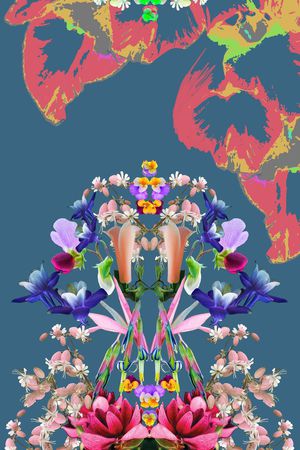 欧美风花卉印花印花花型图片