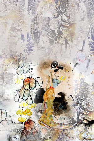 国画印花花型图片