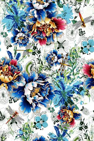 花朵印花花型图片