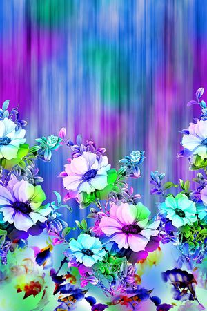 A.I.F时尚香云纱花型印花花型图片