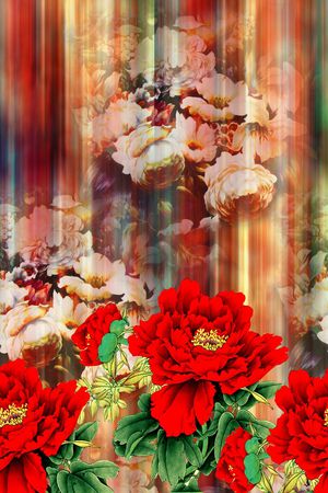 A.I.F时尚香云纱花型印花花型图片