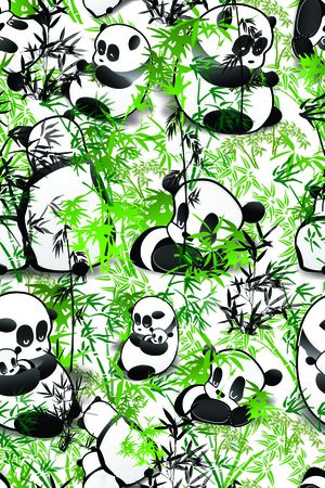 panda印花花型图片