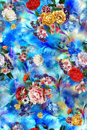 花卉印花花型图片