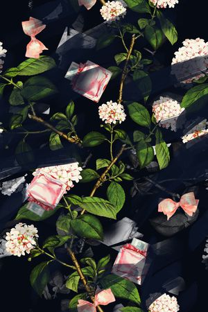 大花印花花型图片