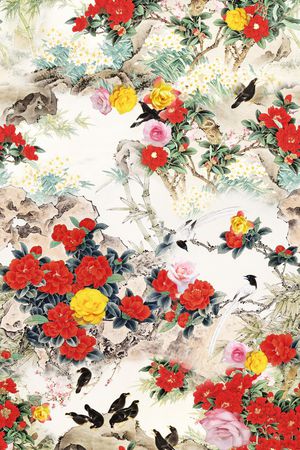 中国风印花花型图片