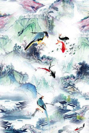 中国风印花花型图片