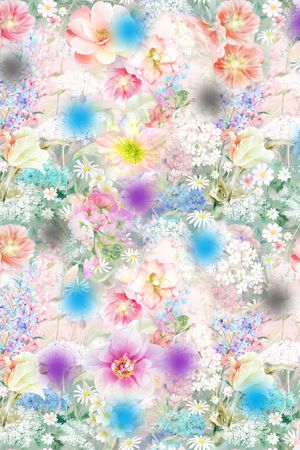 花朵集合印花花型图片