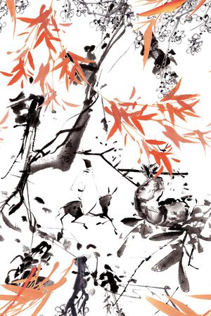 竹印花花型图片