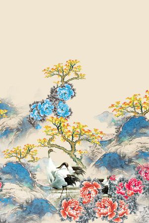 国画印花花型图片