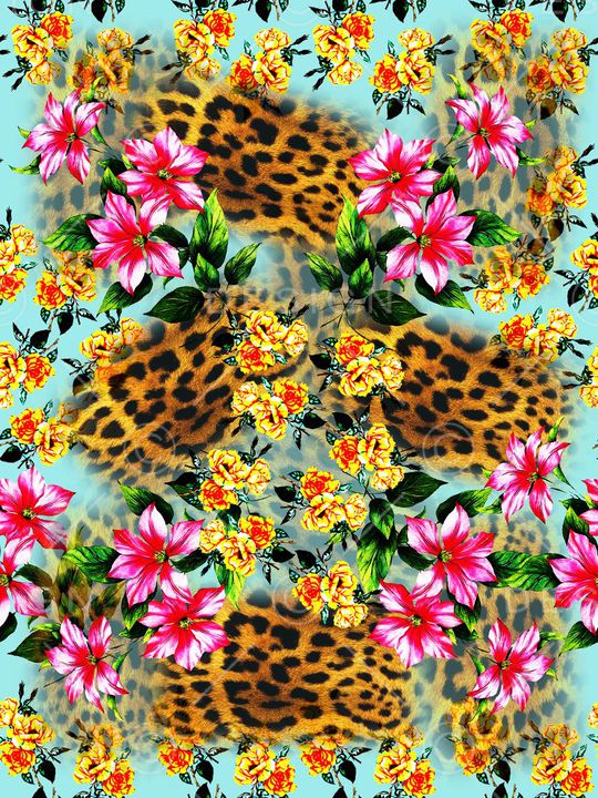 豹纹印花花型图片