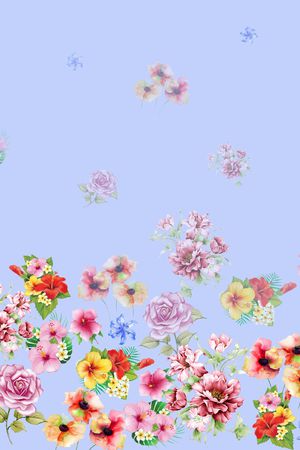 水彩印花花型图片