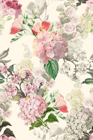 绣球花印花花型图片