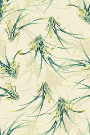 兰花印花花型图片