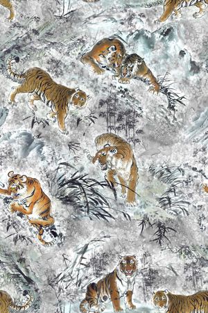 Chinese印花花型图片