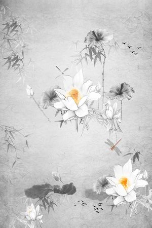 中国风印花花型图片