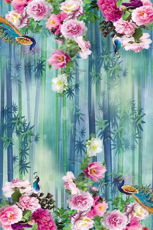 purity花型carry1印花花型图片