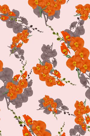 花簇印花花型图片