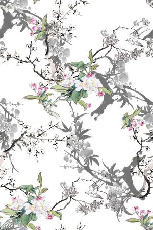 牡丹花印花花型图片