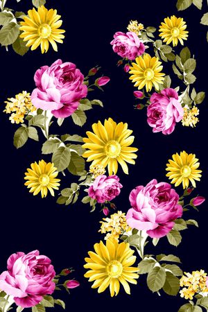 花朵印花花型图片
