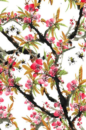 水墨印花花型图片