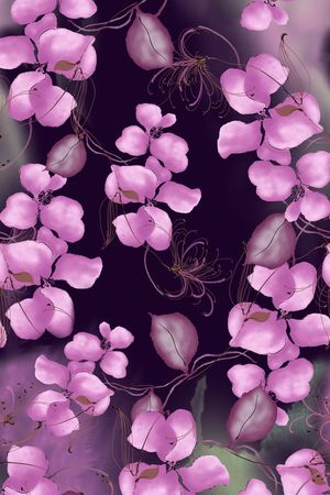 小碎花印花花型图片