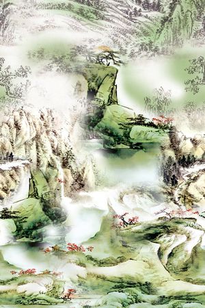 山脉印花花型图片